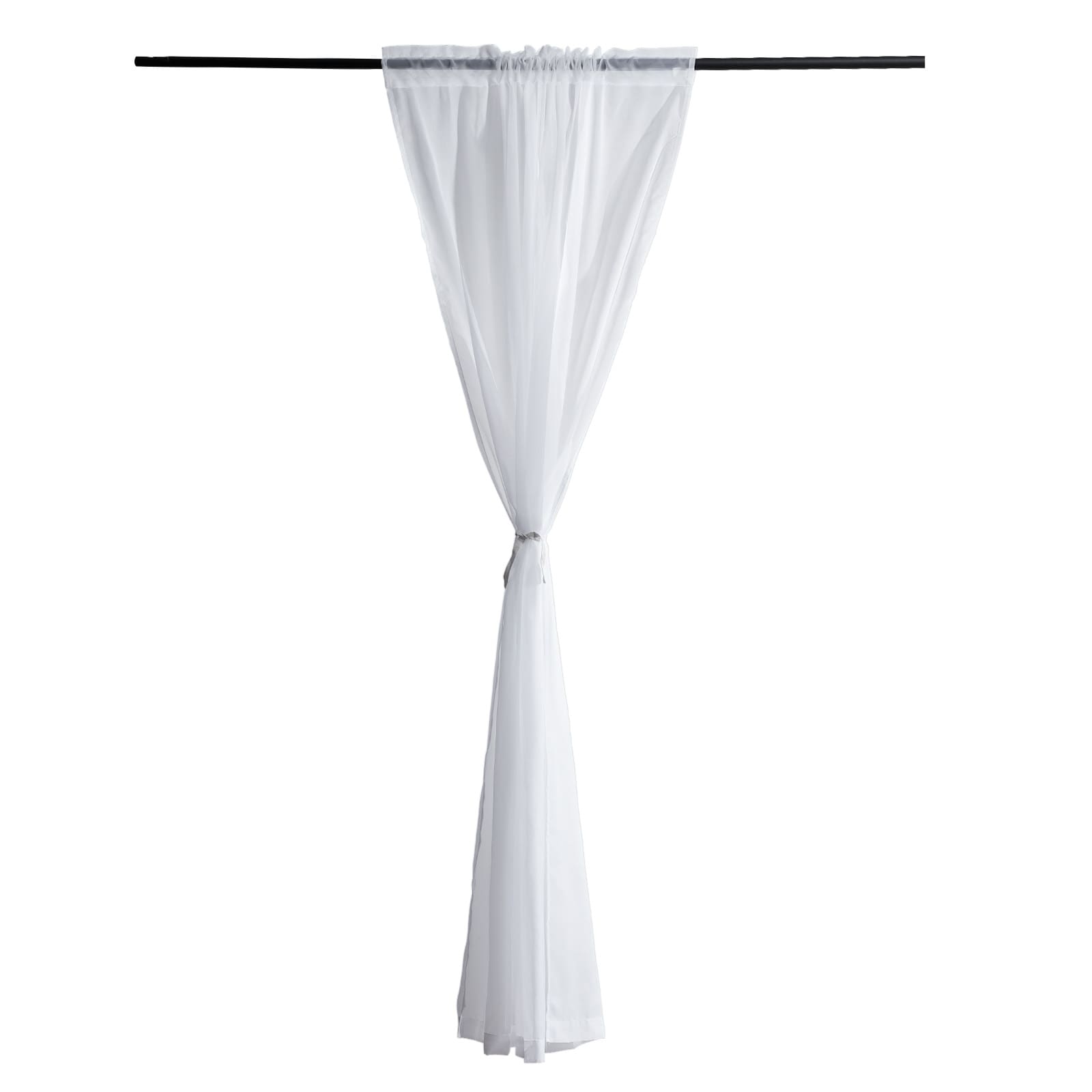 Sheer Window Curtains - Lightweight Polyester Drapes With Rod Pocket_voghion.com